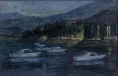 Attrib. Margaret Adelaide Norman (1908-1976) -1974 Oil, Dubrovnik Boats by Night