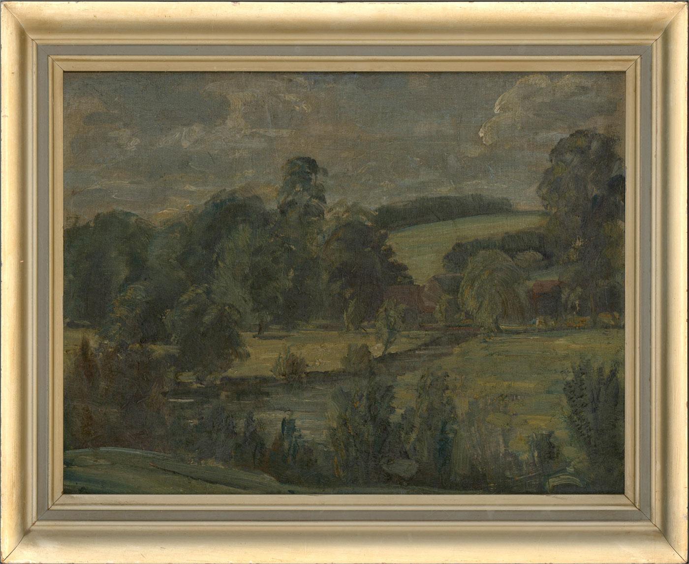 Unknown Landscape Painting - Attrib. Maurice Frederick Codner ROI (1888-1958) -Framed Oil, Green Hills