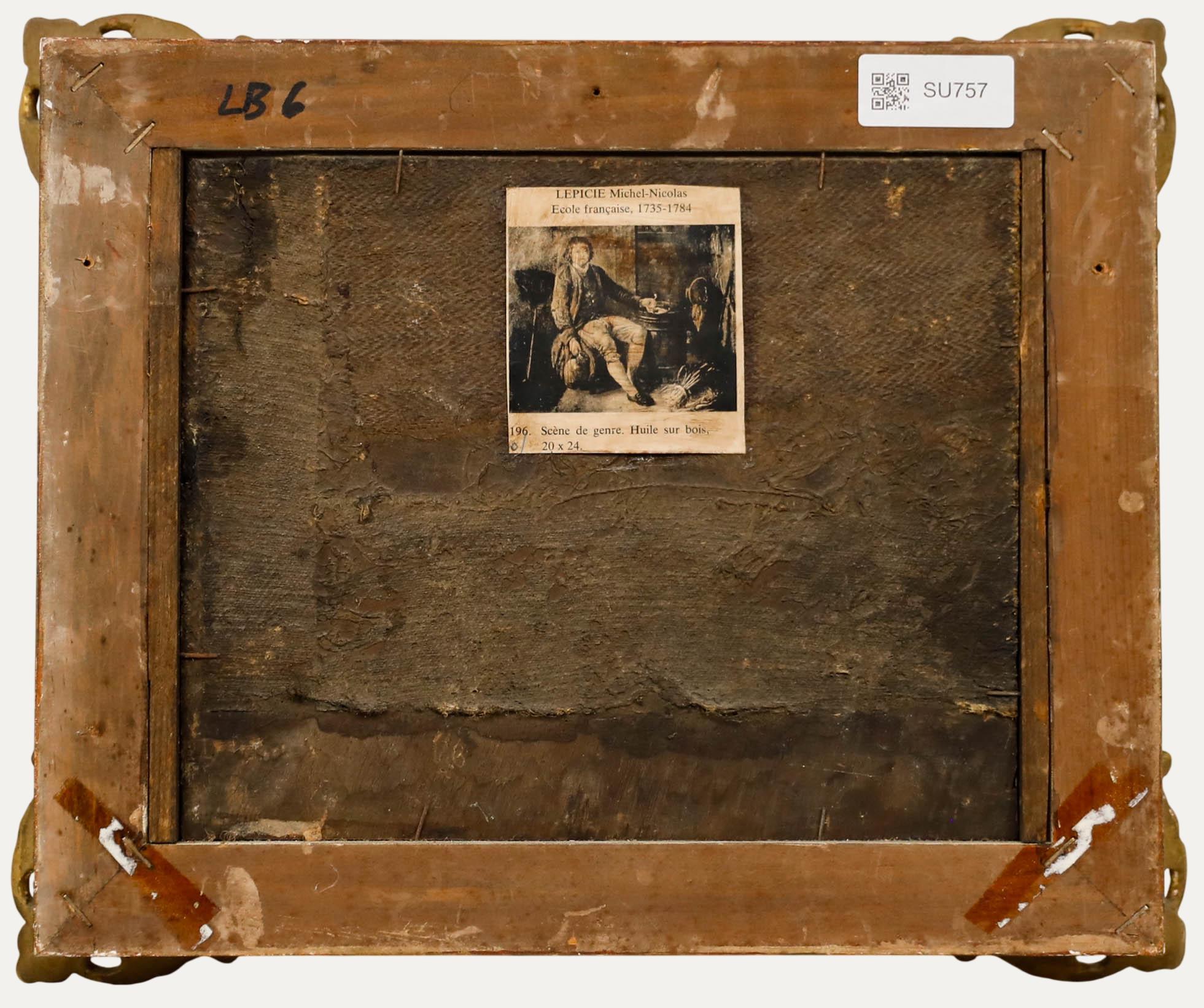 Attribut. Michel-Nicolas Lepicie (1735-1784) - Öl, Der betrunkene Krämer (Beige), Figurative Painting, von Unknown