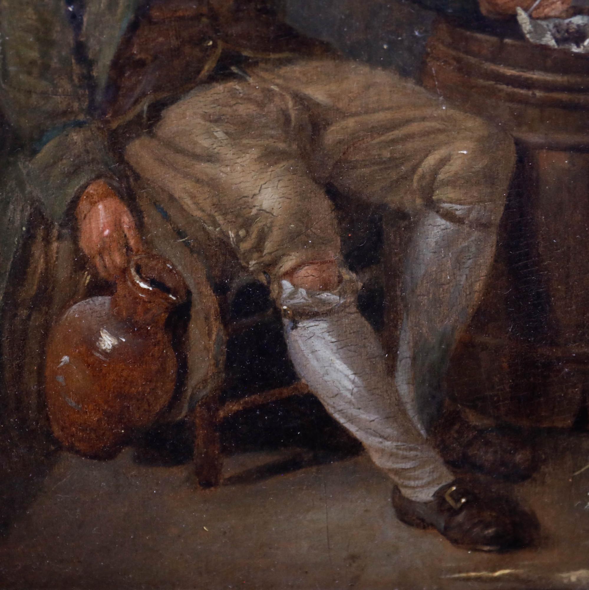 Attribut. Michel-Nicolas Lepicie (1735-1784) - Öl, Der betrunkene Krämer im Angebot 1