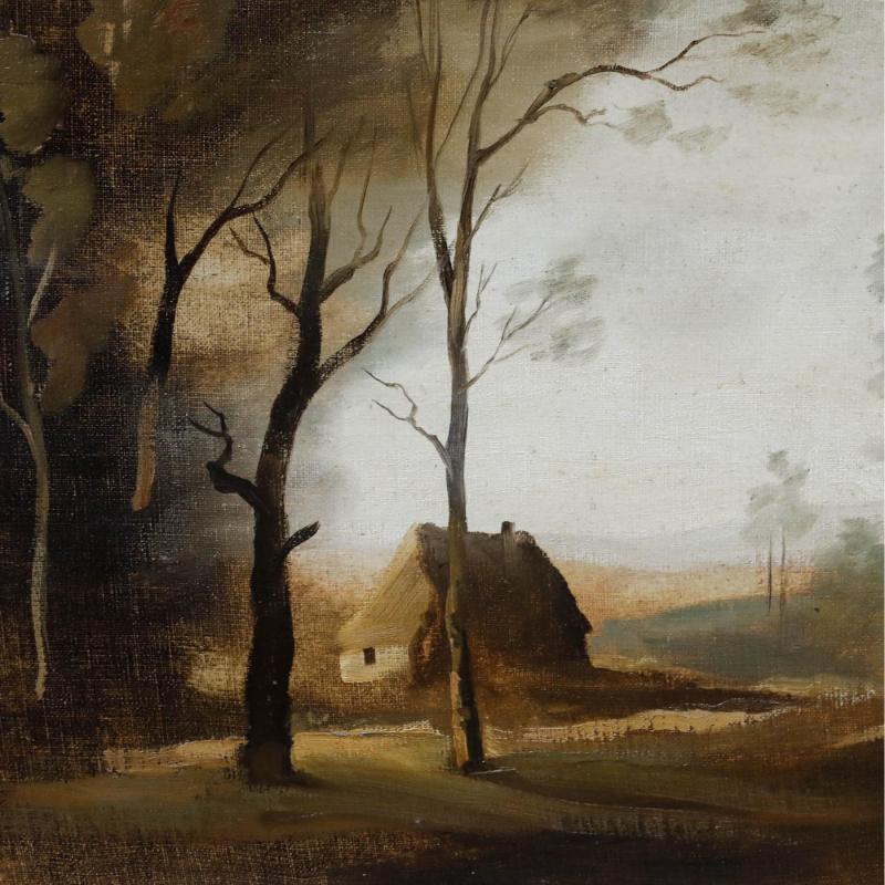 Ein ausdrucksstarkes Landschaftsgemälde mit schnellem und dynamischem Farbauftrag. Dem britischen Künstler Philip Hugh Padwick ROI RBA (1876-1958) zugeschrieben. Präsentiert in einem ergänzenden Rahmen mit Goldeffekt. Nicht signiert. Verso mit