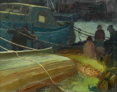 Attrib. Reginald William Gammon (1894-1997) - Oil, The Harbour at Dusk