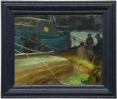 Attrib. Reginald William Gammon (1894-1997) - Oil, The Harbour at Dusk