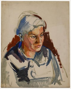 Attrib. Robert de Quin  - Mid 20th Century Oil, Lady in a Shawl