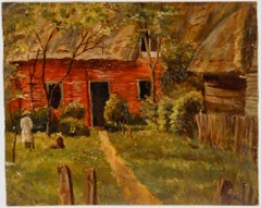 Attrib. Samuel Lawson Booth (1836-1928) - Early 20th Century Oil, The Farmhouse