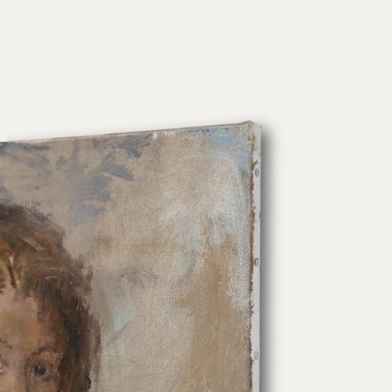 Attribut. Tom Coates RBA (1941-2023) - Zeitgenössisches Öl, Porträt einer Frau im Angebot 1