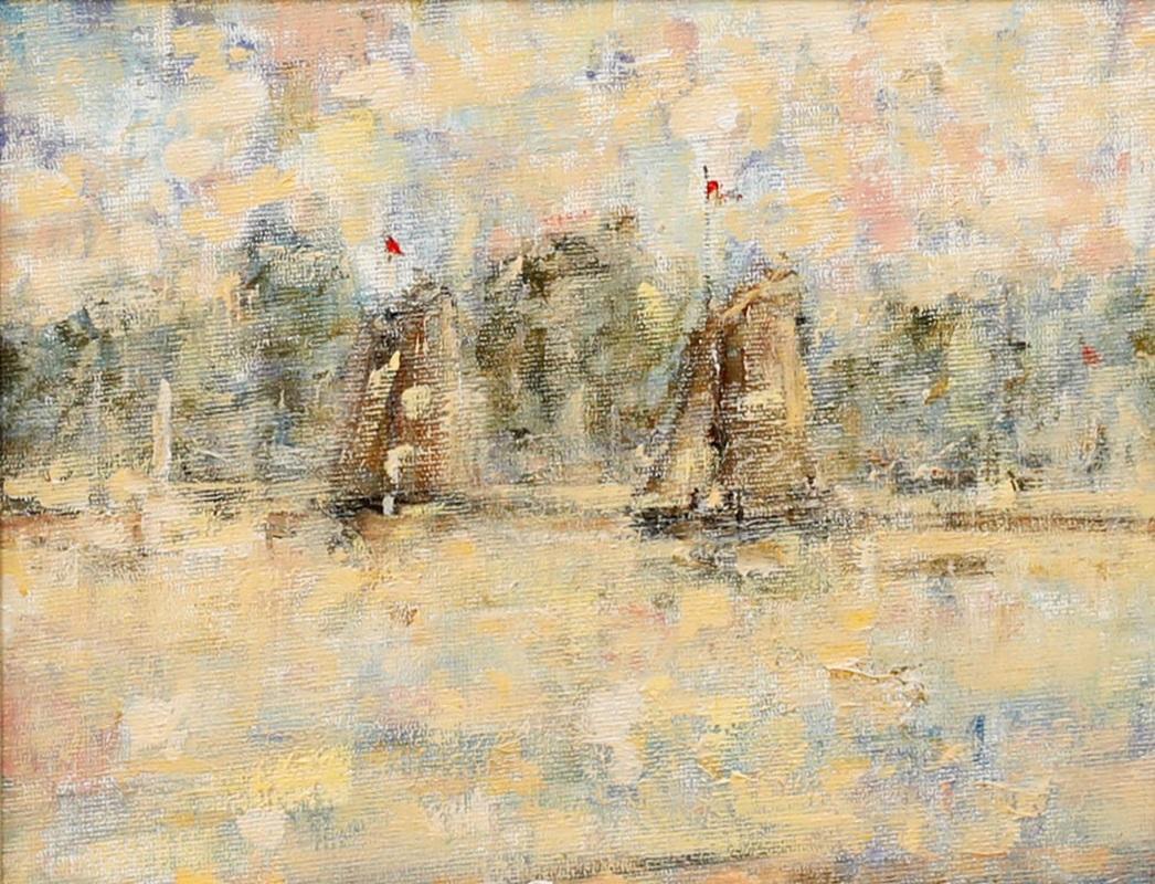 Attrib. Walter Beauvais (1942-1998) - Framed 20th Century Oil, Sail Boat - Painting by Unknown