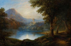 Attrib. William Currie (1823-1894) - Framed Oil, Urquhart Castle, Loch Ness