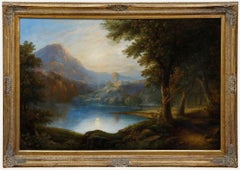 Attrib. William Currie (1823-1894) - Framed Oil, Urquhart Castle, Loch Ness