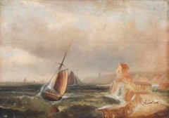 Attrib. Winifred H. Wilkinson - Late 19th Century Oil, A Strong Wind