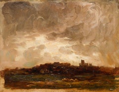 Attrib. Wycliffe Egginton (1875-1951) - Oil, Fields Under Breaking Skies Attrib. Wycliffe Egginton (1875-1951) - Oil, Fields Under Breaking Skies