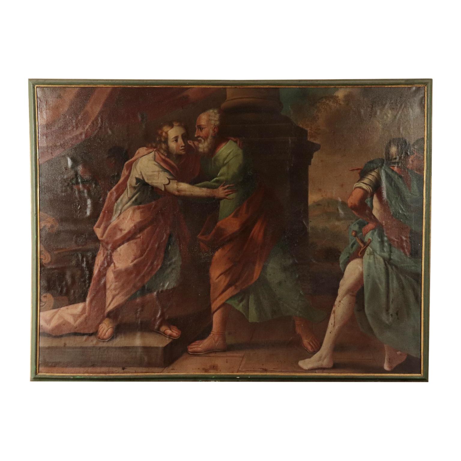 Unknown Figurative Painting - Attributed To Giovanni Battista Ronchelli, Joseph Meets Jacob