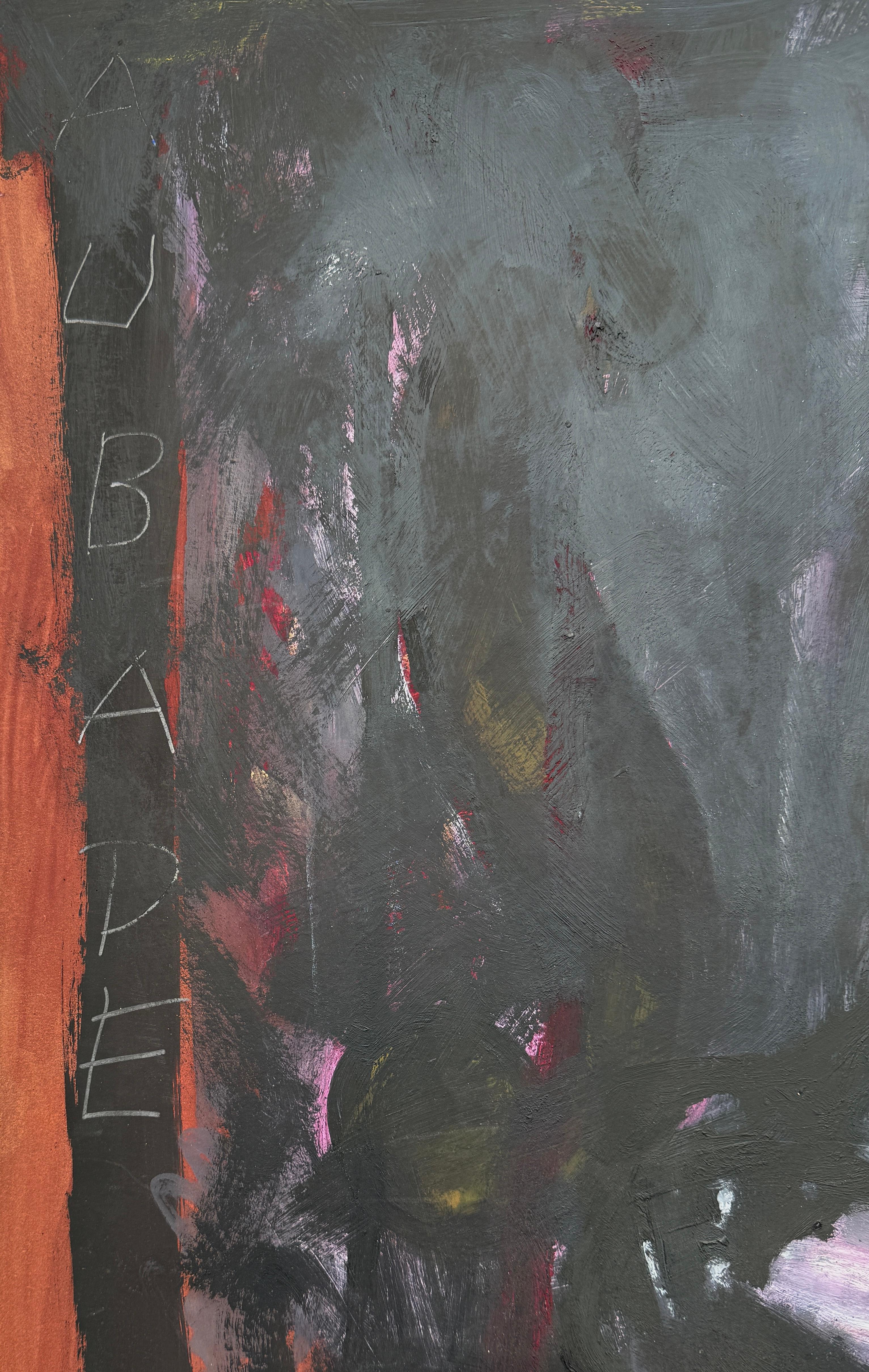 Aubade ama femme Acrylic on cardboard contemporary european art - Painting de Unknown
