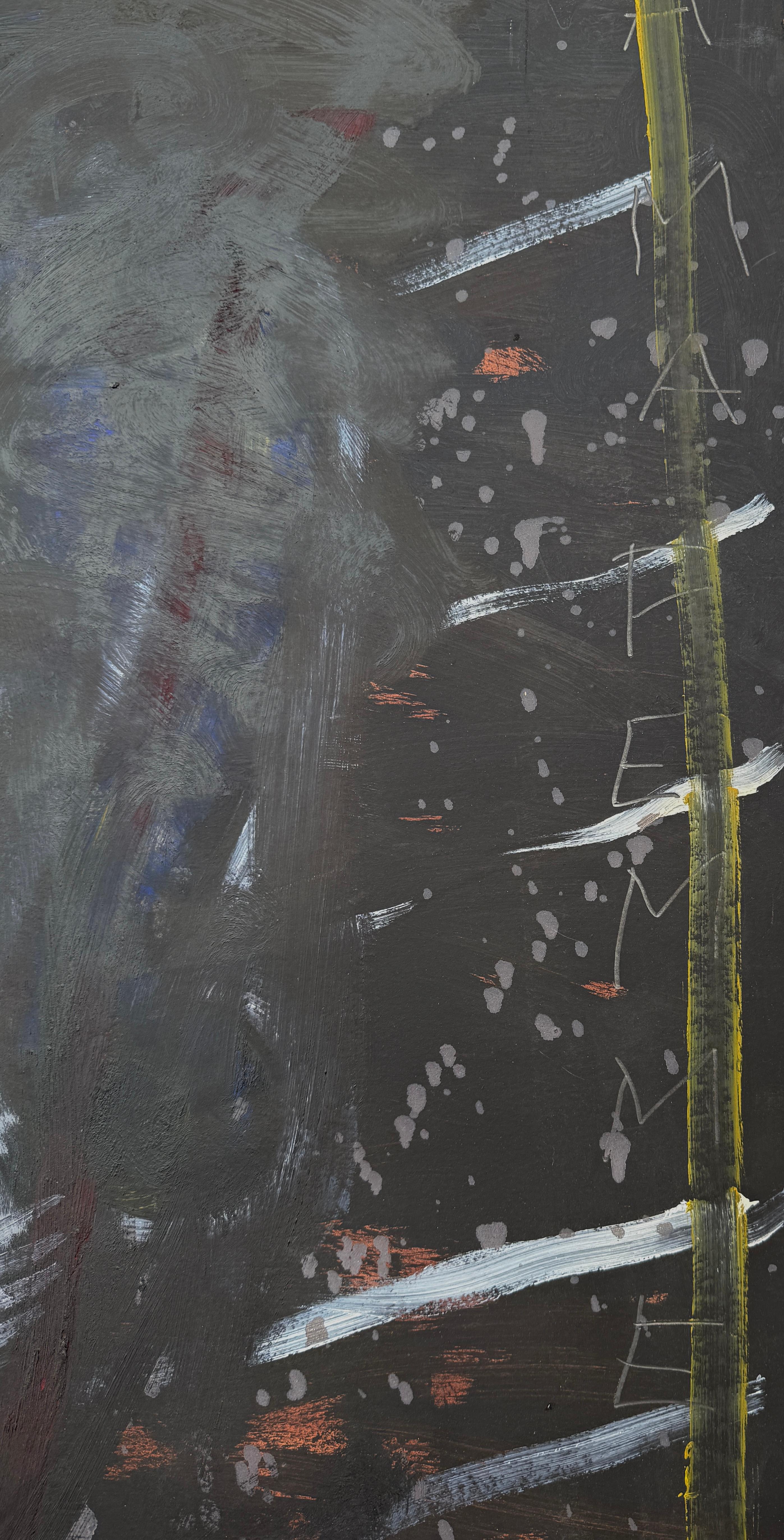 Aubade ama femme Acrylic on cardboard contemporary european art - Contemporain Painting par Unknown