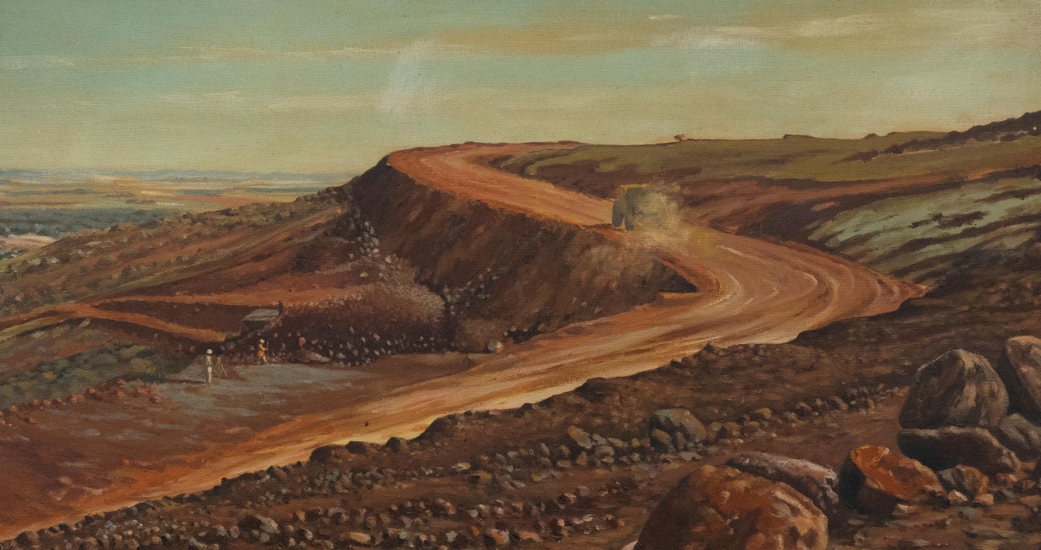 Australian School 20th Century Oil - The Quarry - Painting by Unknown