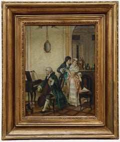 Austrian School Early 19th Century Oil - The Courting Couple