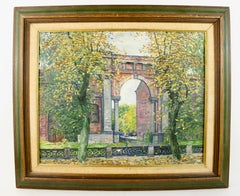 Paisaje Otoño en París, óleo sobre lienzo, enmarcado, 1990