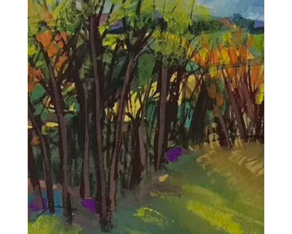 Intoxicación Otoñal, Arte Estilo Moderno, Pintura Paisaje Cotswold, Arte Brillante en venta 2