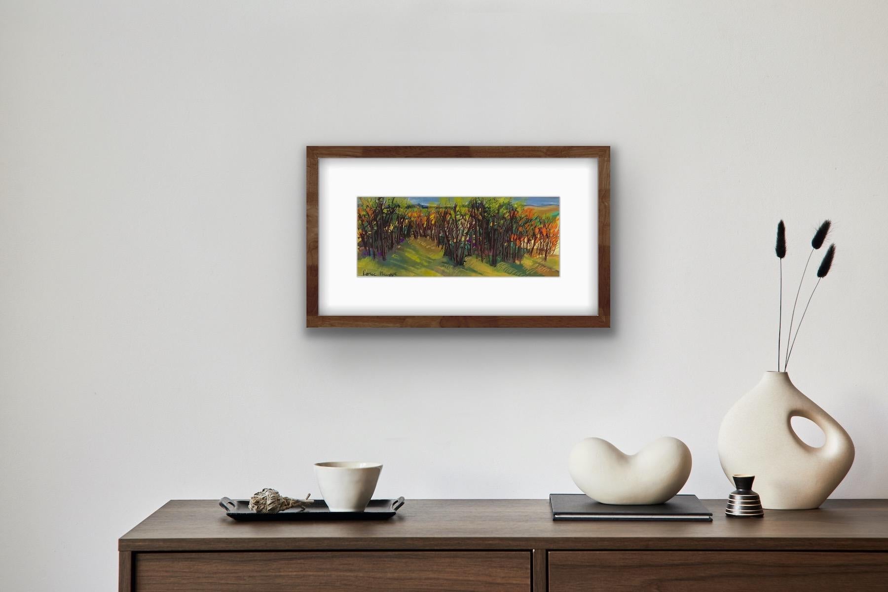 Intoxicación Otoñal, Arte Estilo Moderno, Pintura Paisaje Cotswold, Arte Brillante en venta 4