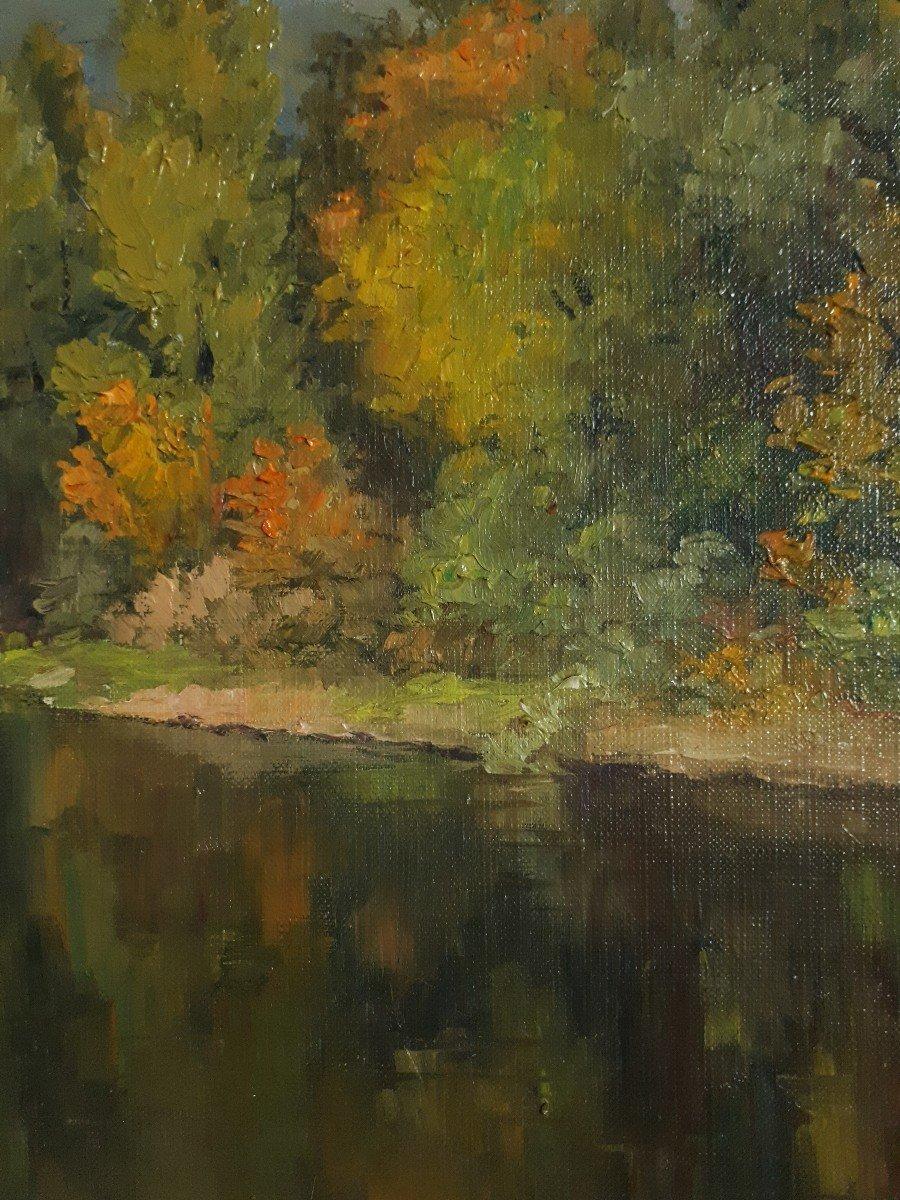 Autumn Landscape, Original Oil on Canvas, Impressionist style 5