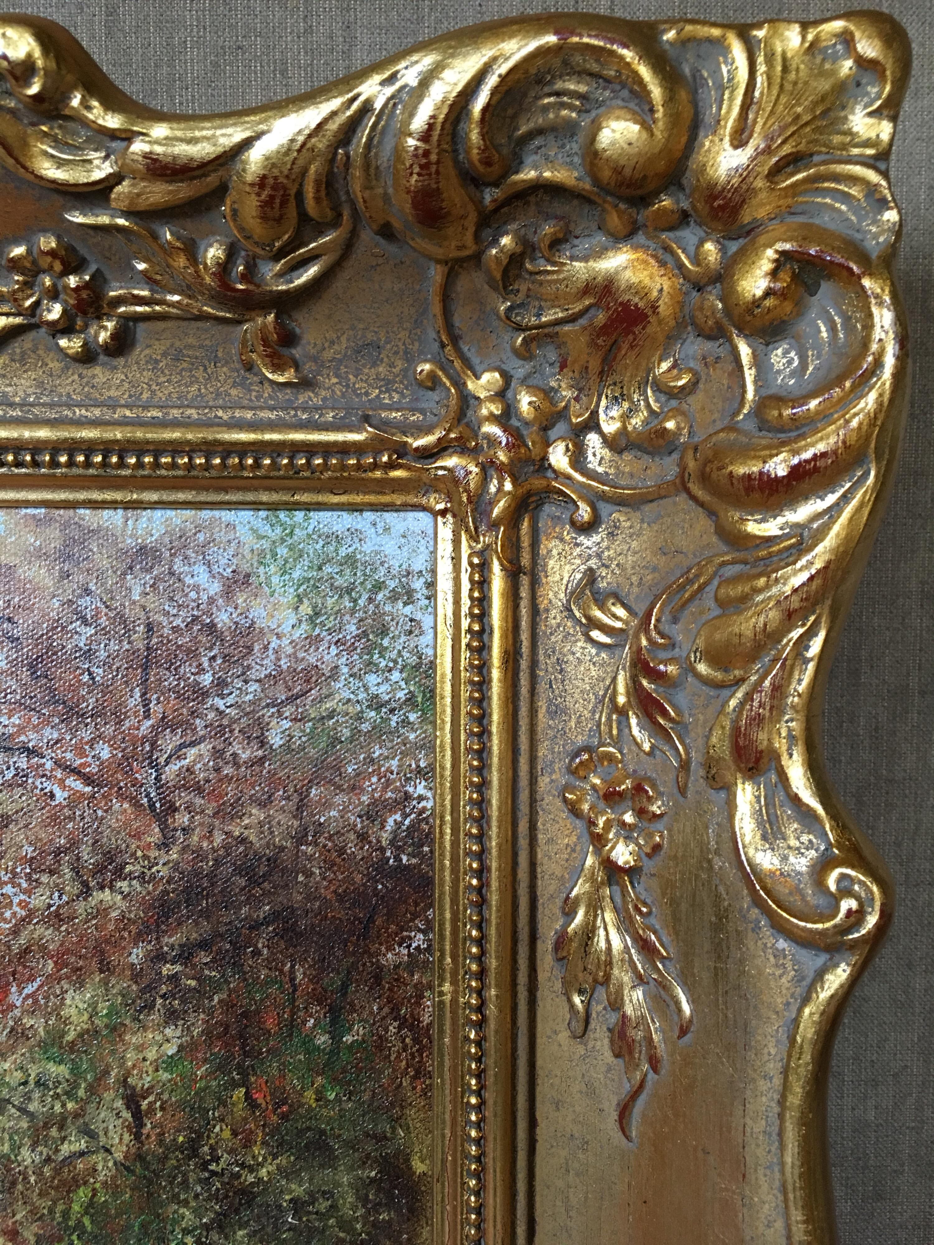 ‘Autumn Reflections’ Large Impressionist Landscape, Oil Painting, Signed 5