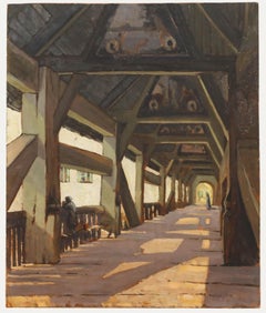 A.W. Hudson - Mid 20th Century Oil, Bridge Over Guadalquivir