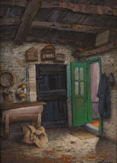A.Willems - Óleo de mediados del siglo XX, La casa de la granja