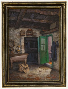 A.Willems - Óleo de mediados del siglo XX, La casa de la granja