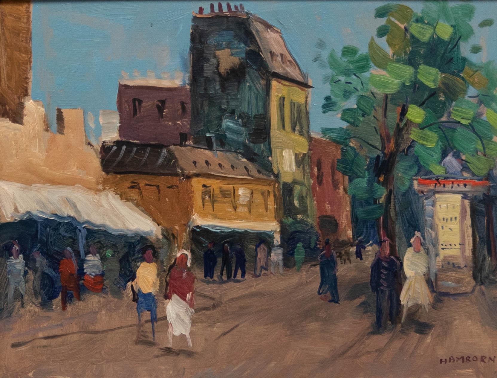 Axel Hamborn (1892-1987) - Escuela Sueca Siglo XX Óleo, Motivo Ciudad - Painting de Unknown