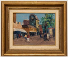 Axel Hamborn (1892-1987), école suédoise, huile du 20e siècle, motif de ville