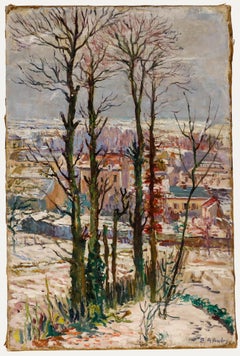 B.A. Andry - Mid 20th Century Oil, City from the Hill