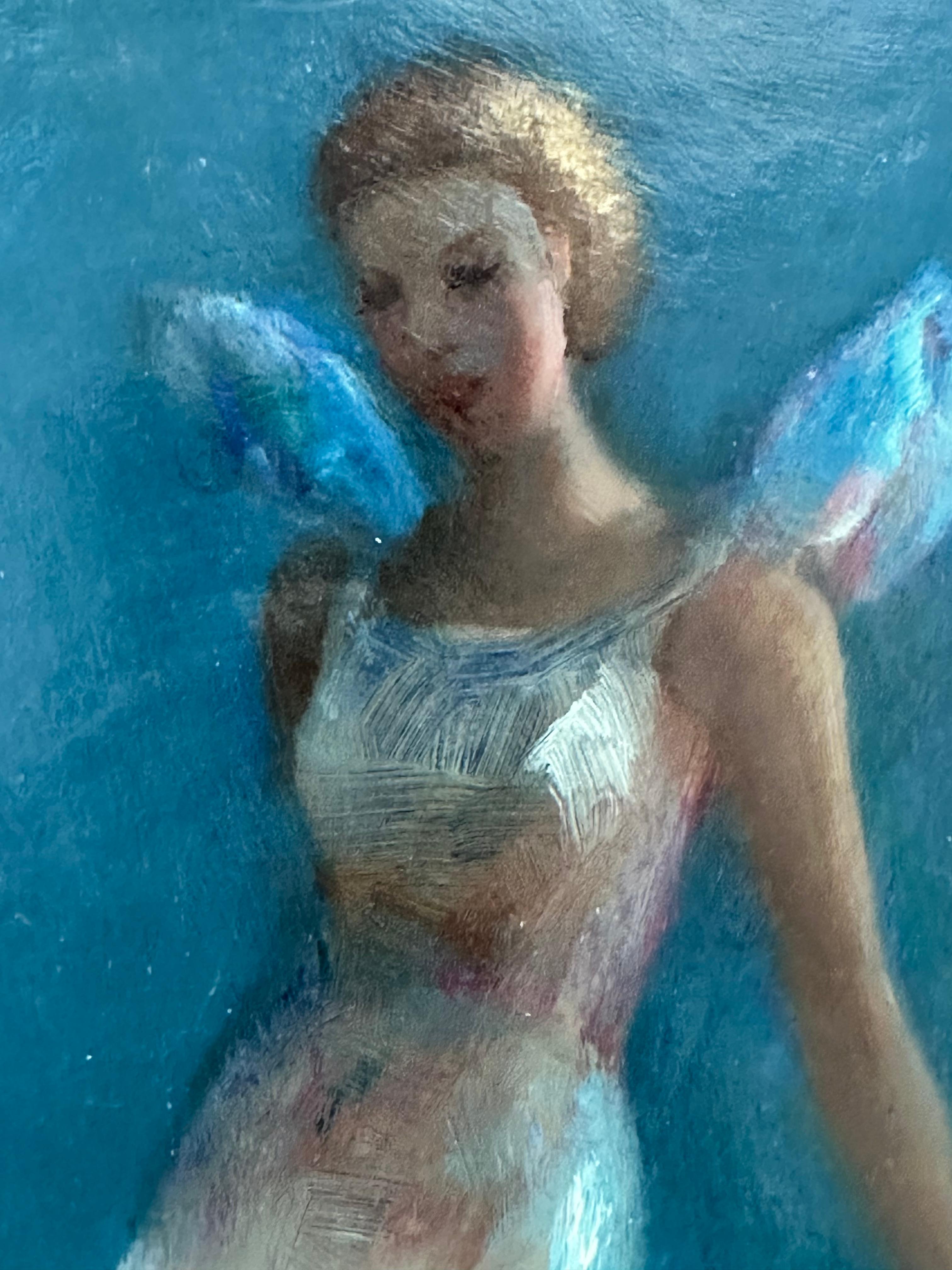 Balerina (Ballet dancer woman portrait) - Painting by Unknown