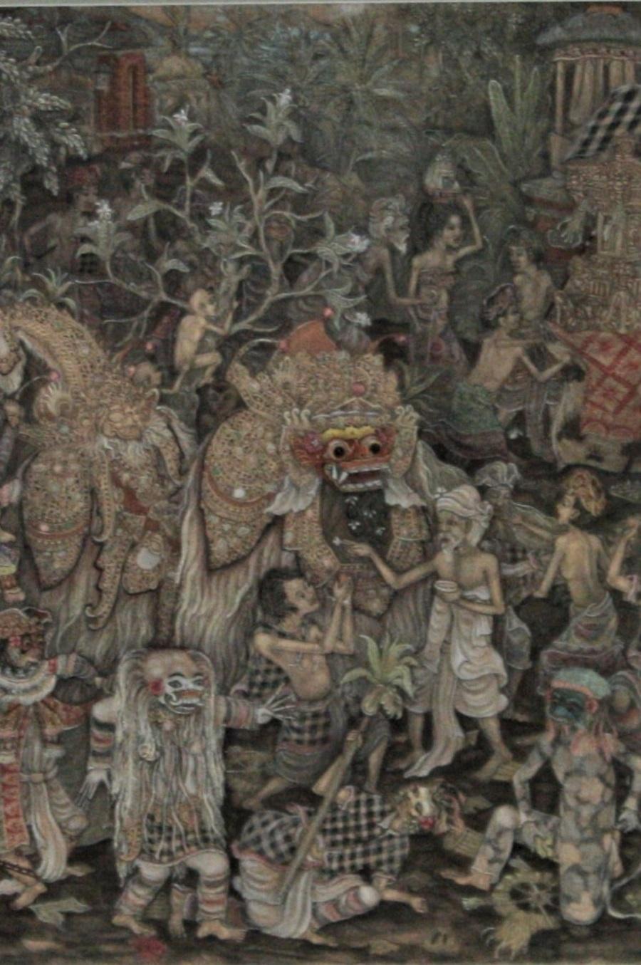 Balinese Folk Festival - Painting by Unknown