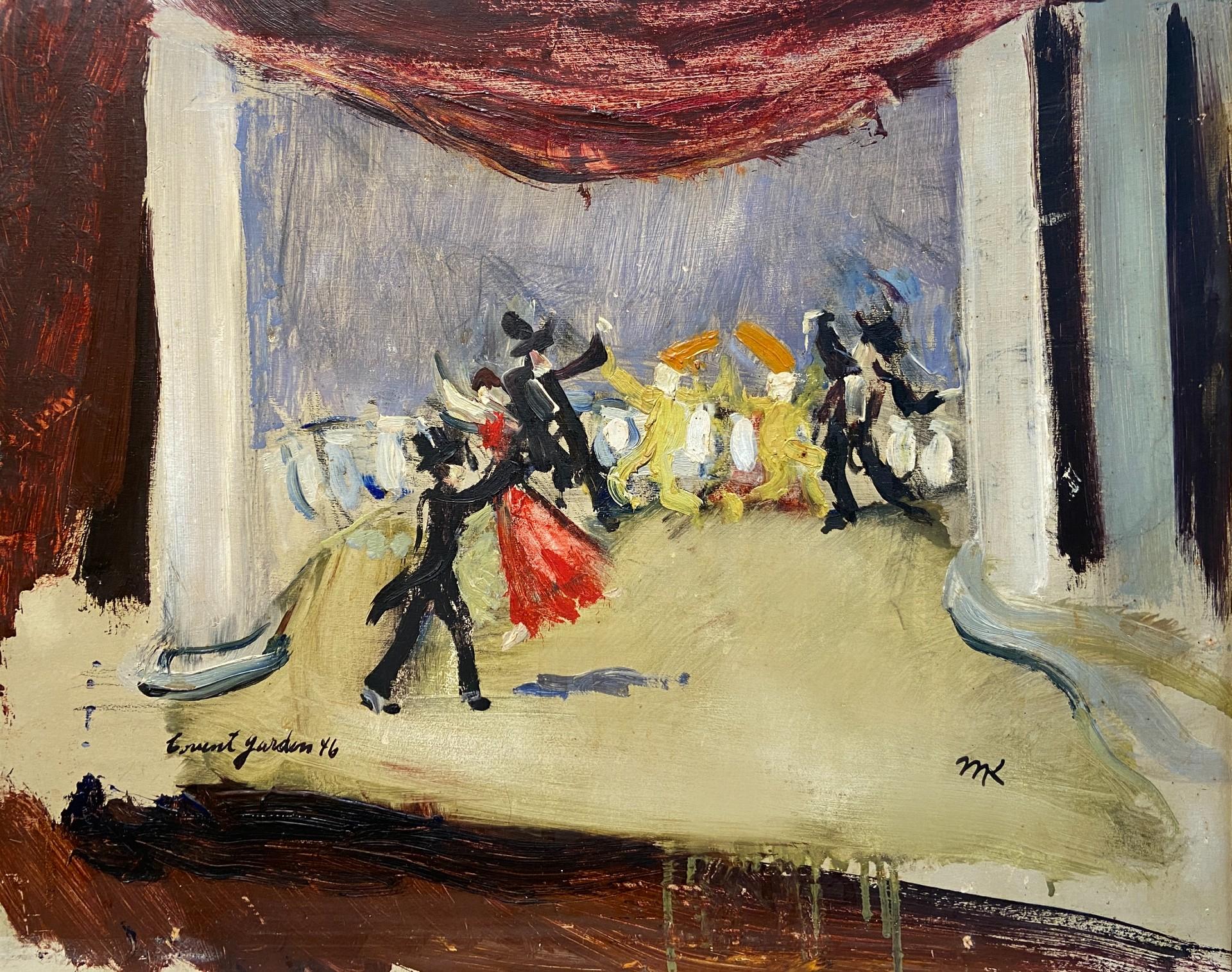 Unknown Interior Painting – Ballett im Garten von Covent, 1946 