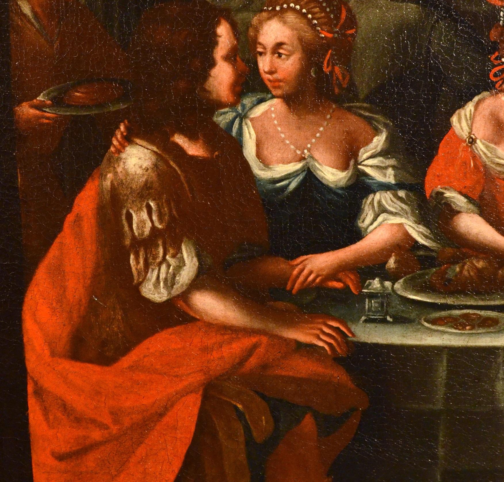 Banquet Flemish Italian Paint Oil on canvas Old master 17th Century Veronese Art en vente 8