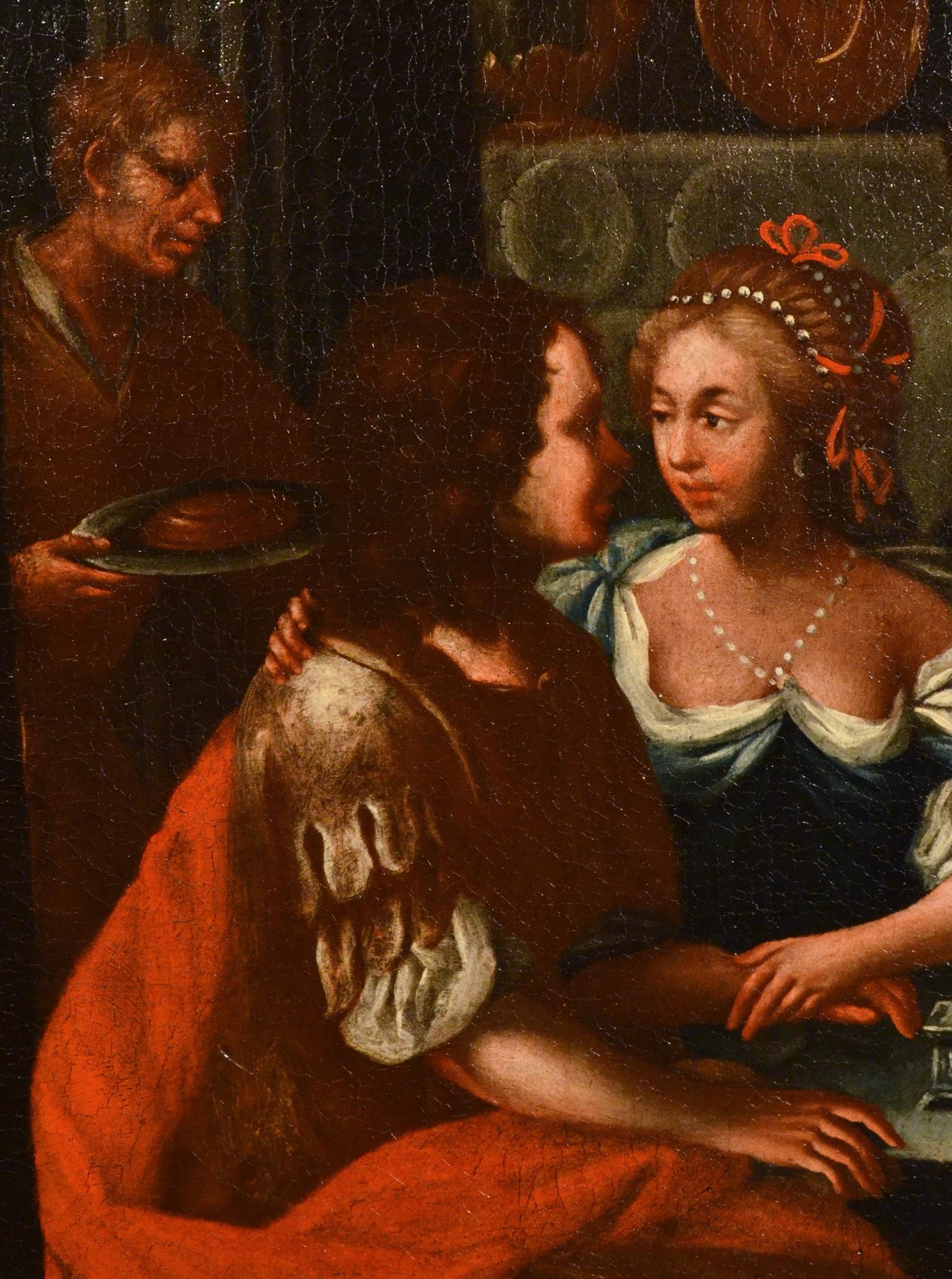 Banquet Flemish Italian Paint Oil on canvas Old master 17th Century Veronese Art en vente 11