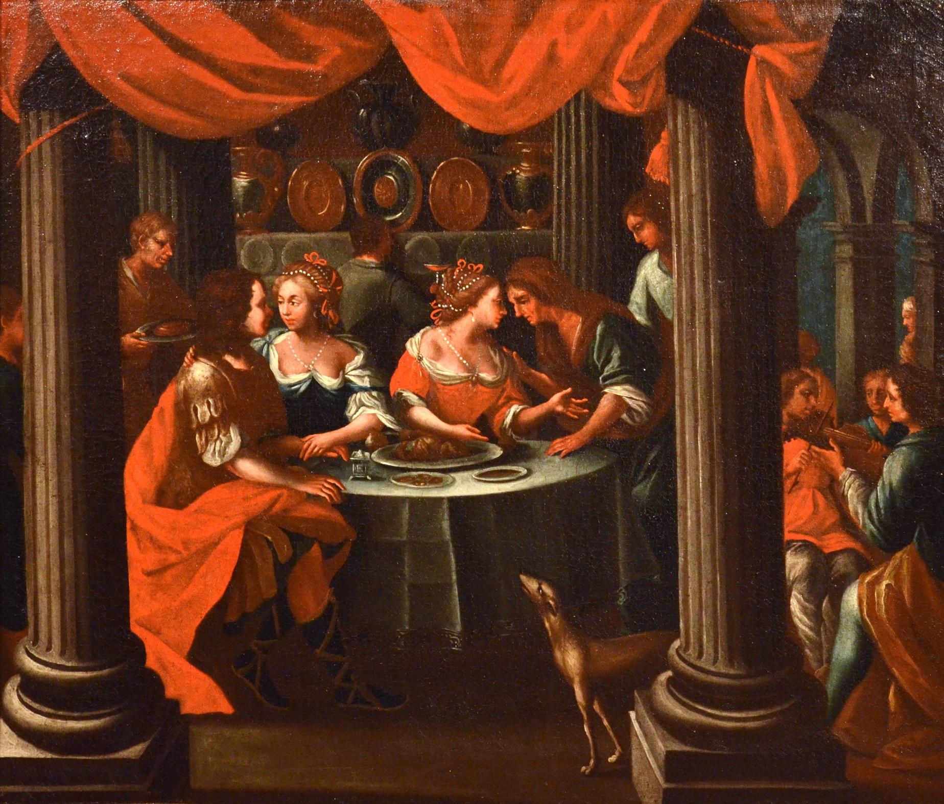 Bankett Flemish Italienische Malerei Öl auf Leinwand Altmeister 17. Jahrhundert Veronese Kunst (Alte Meister), Painting, von Unknown