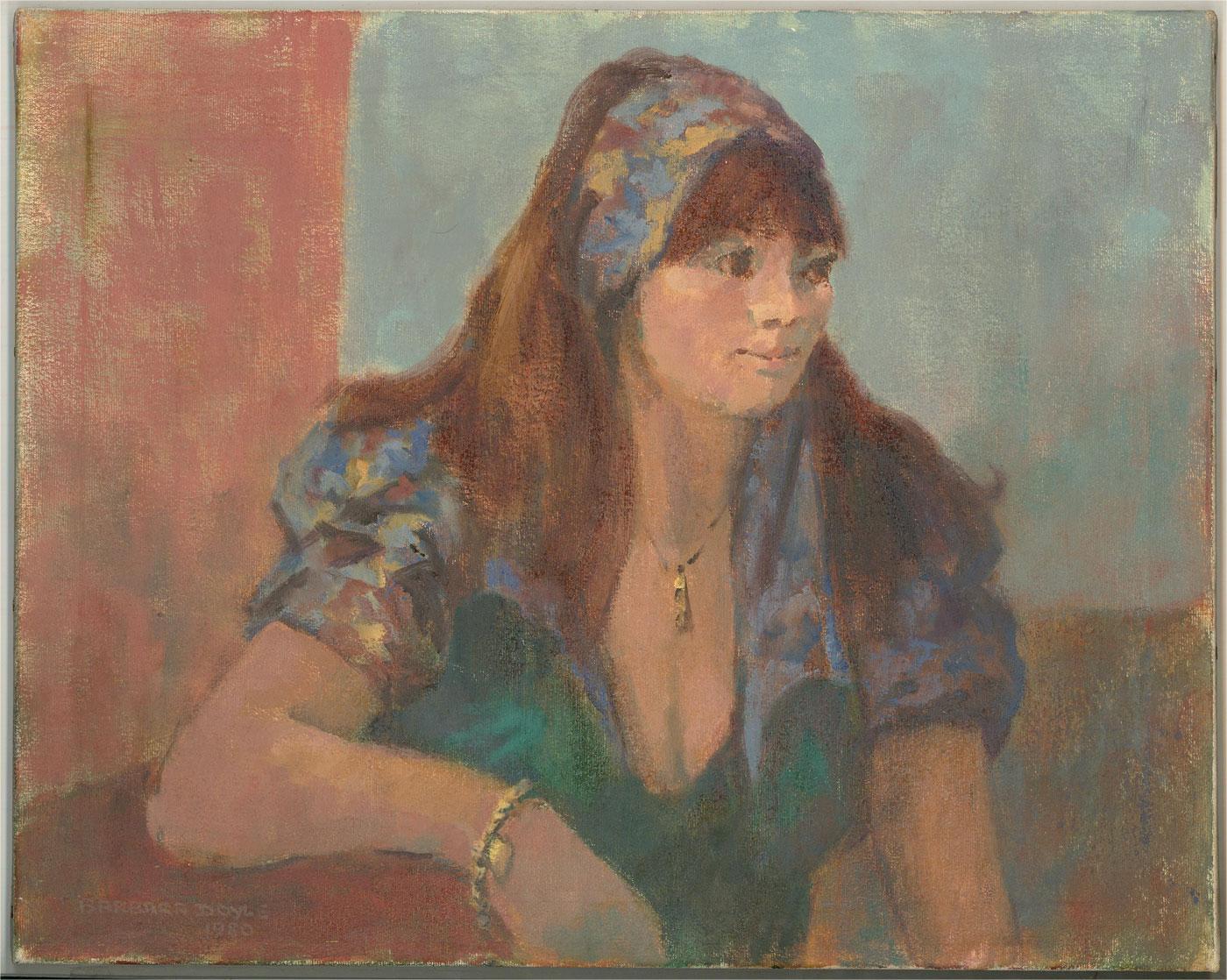Barbara Doyle (b.1917) - 1980 Oil, Mavis - Brown Portrait Painting by Unknown