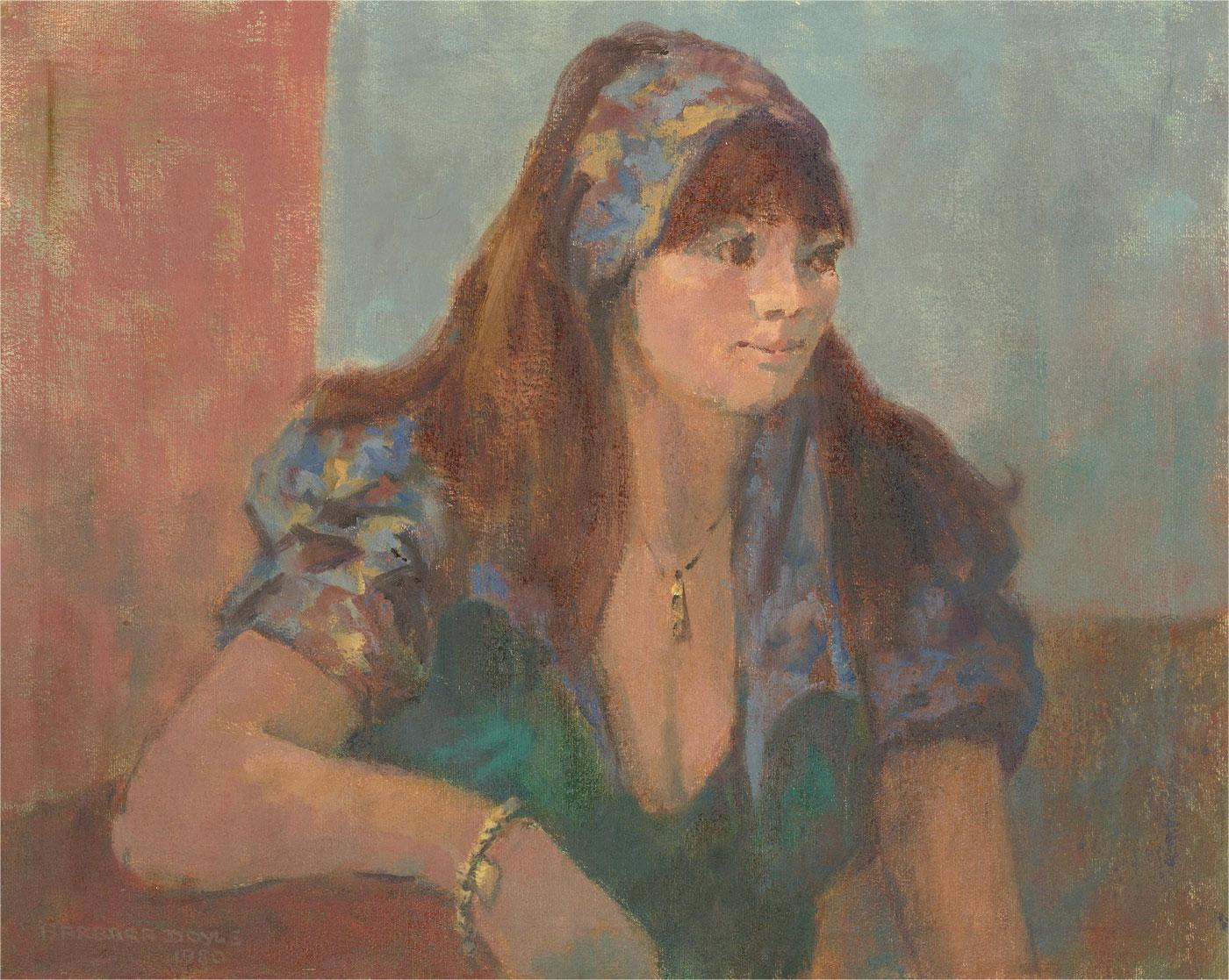 Unknown Portrait Painting - Barbara Doyle (b.1917) - 1980 Oil, Mavis