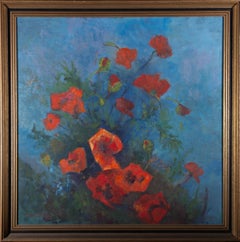 Barbara Doyle (b.1917) - 1987 Oil, Poppies