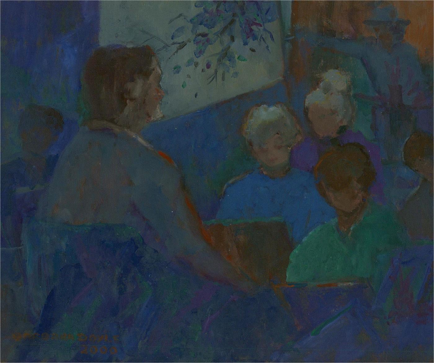 Barbara Doyle (b.1917) - 2000 Oil, Lyn and Friends - Painting by Unknown