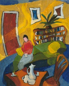 Barbara Doyle (b.1917) - Contemporary Oil, Coffee Time