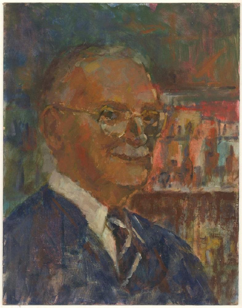 Unknown Portrait Painting - Barbara Doyle (b.1917) - Contemporary Oil, Portrait Of A Gentleman