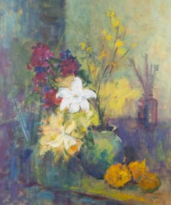 Barbara Doyle (b.1917) - Contemporary Oil, Still Life with Yellow Flowers