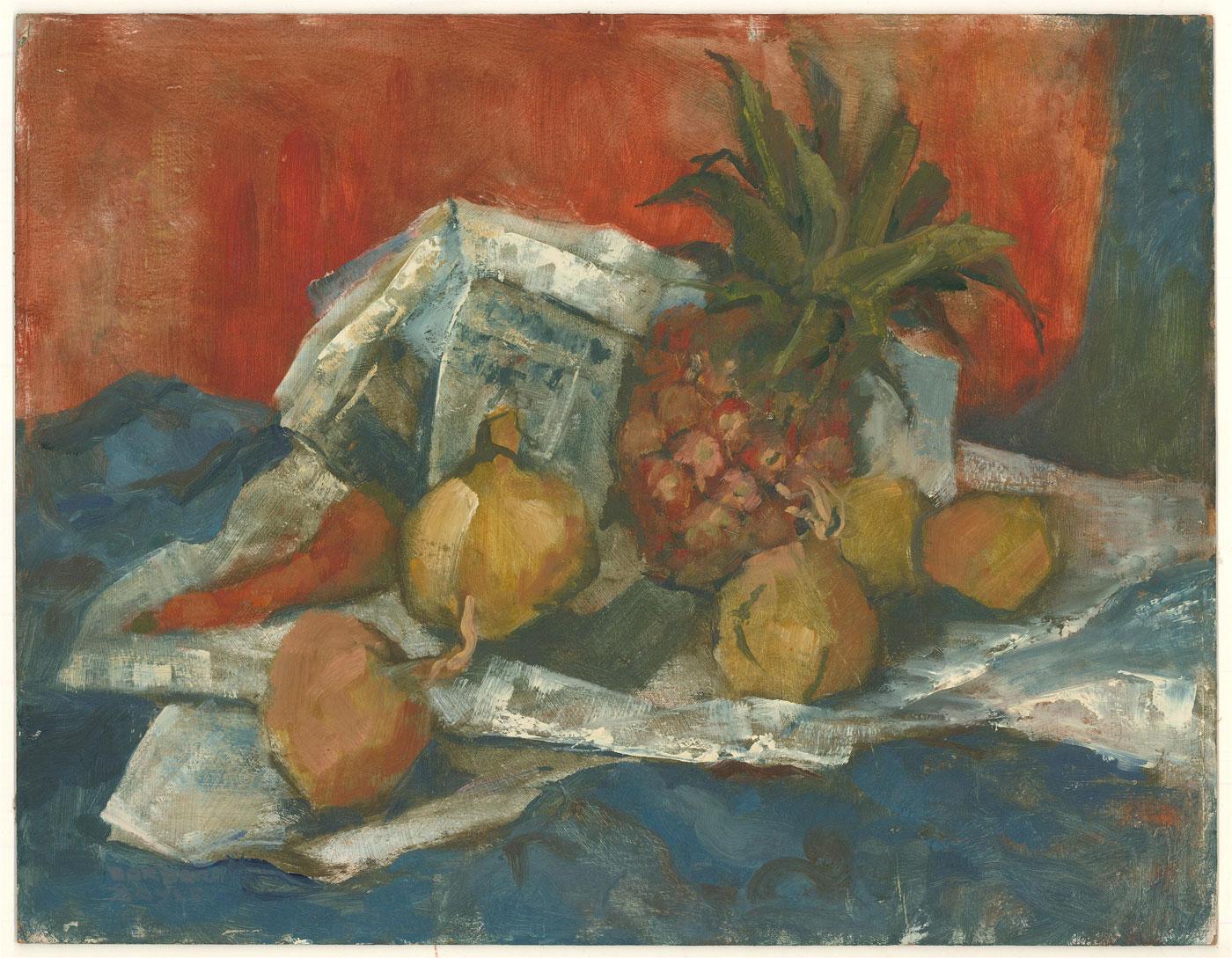 Barbara Doyle (b.1917) - Mid 20th Century Oil, Pineapple Still Life - Painting by Unknown
