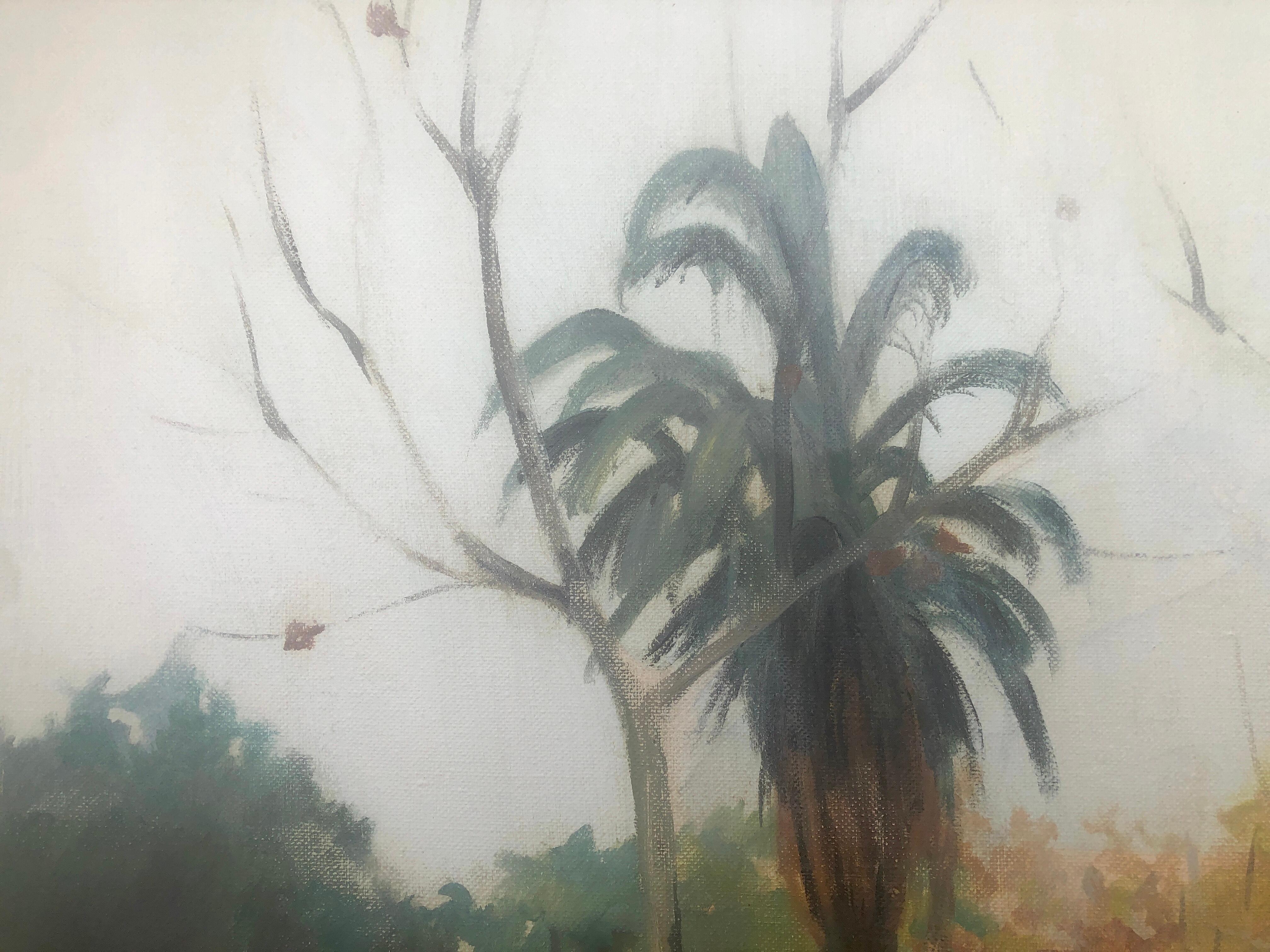 Barcelona vista paisaje urbano  pintura al óleo España español 3
