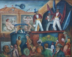 Barnum & Bailey, Ringling Bros. Circus WPA Figurative mid-century American Scene