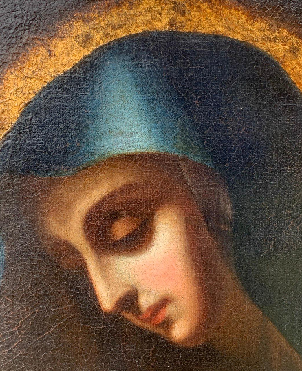 Baroque Dolci follower - 17th century figure - Virgin in prayer im Angebot 2