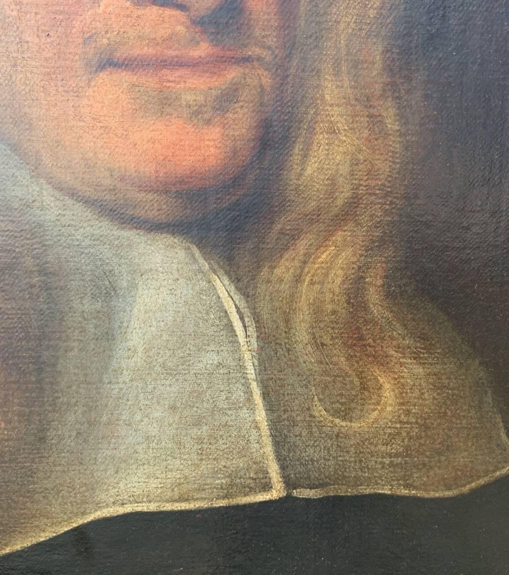 Maestro Barroco Europeo - pintura de figuras de finales del siglo XVII - Retrato de Noble - Figurative Painting Negro de Unknown