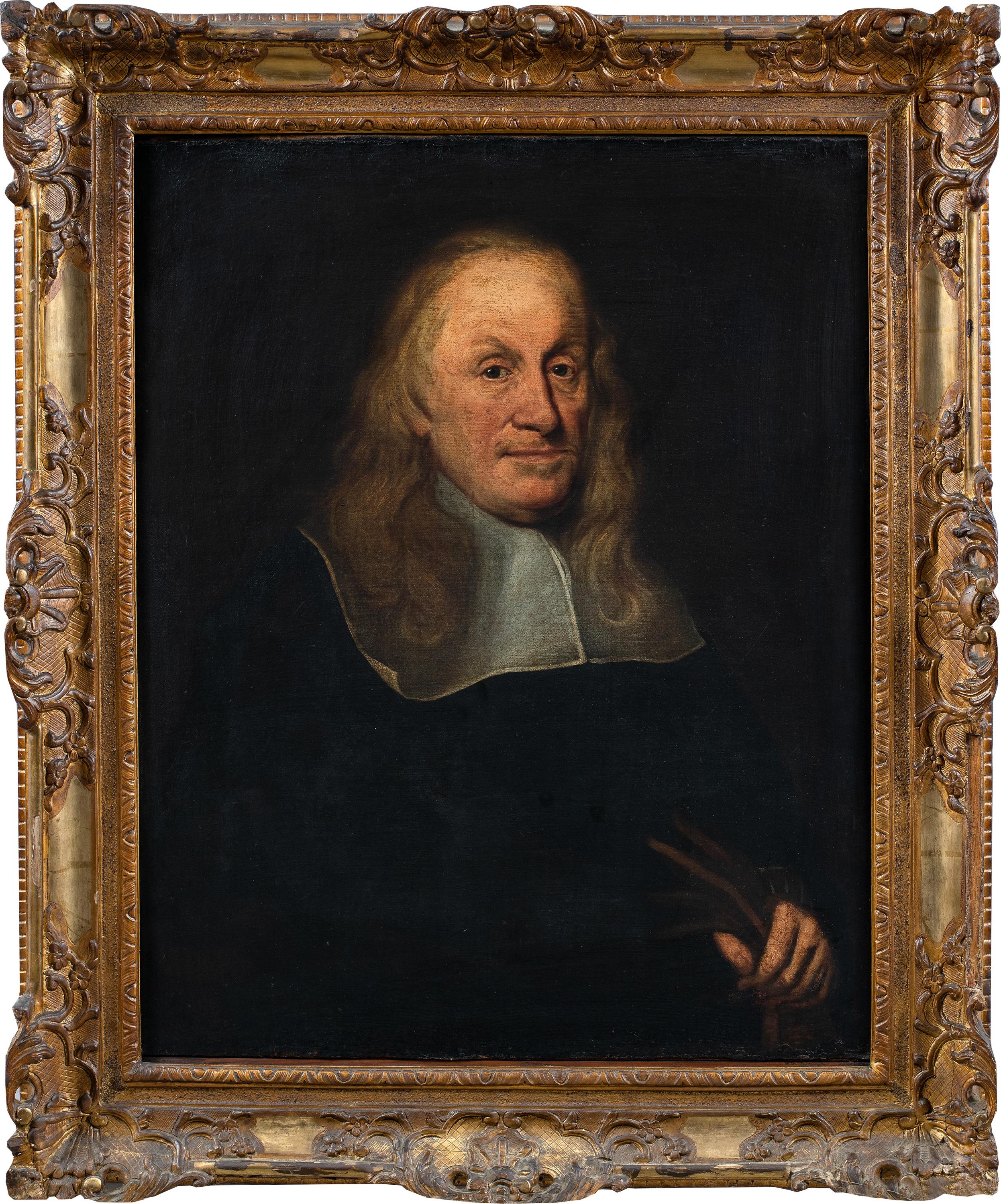 Maestro europeo barocco - pittura di figura della fine del XVII secolo - Ritratto di nobiluomo